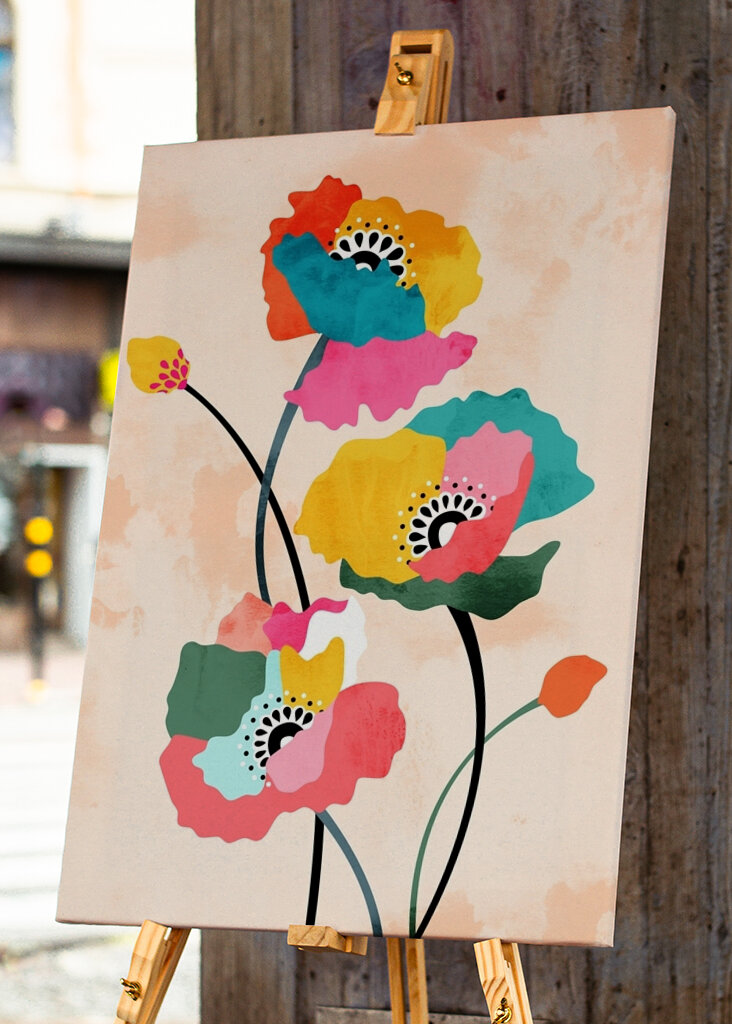 Zářivé květy máku