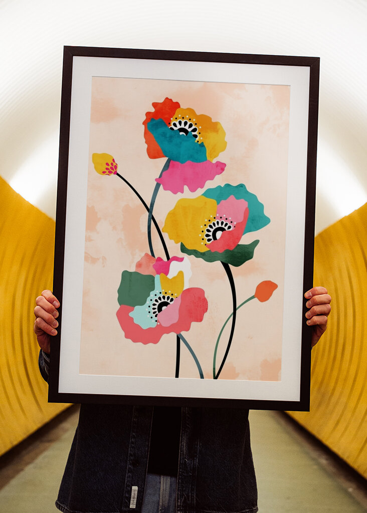 Zářivé květy máku