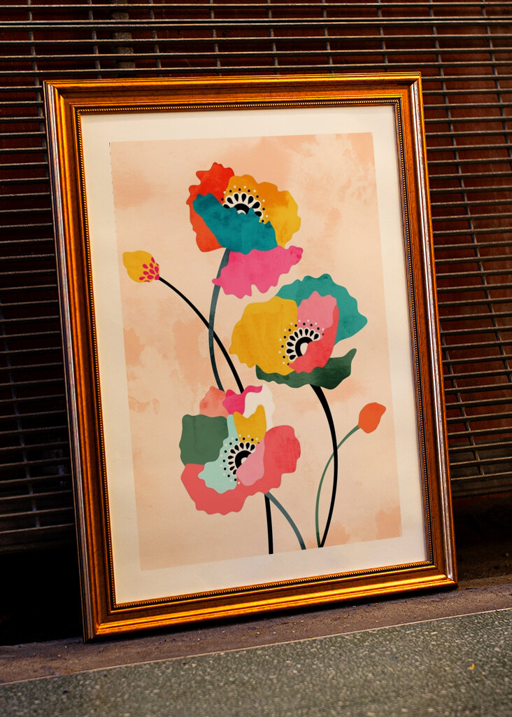 Zářivé květy máku