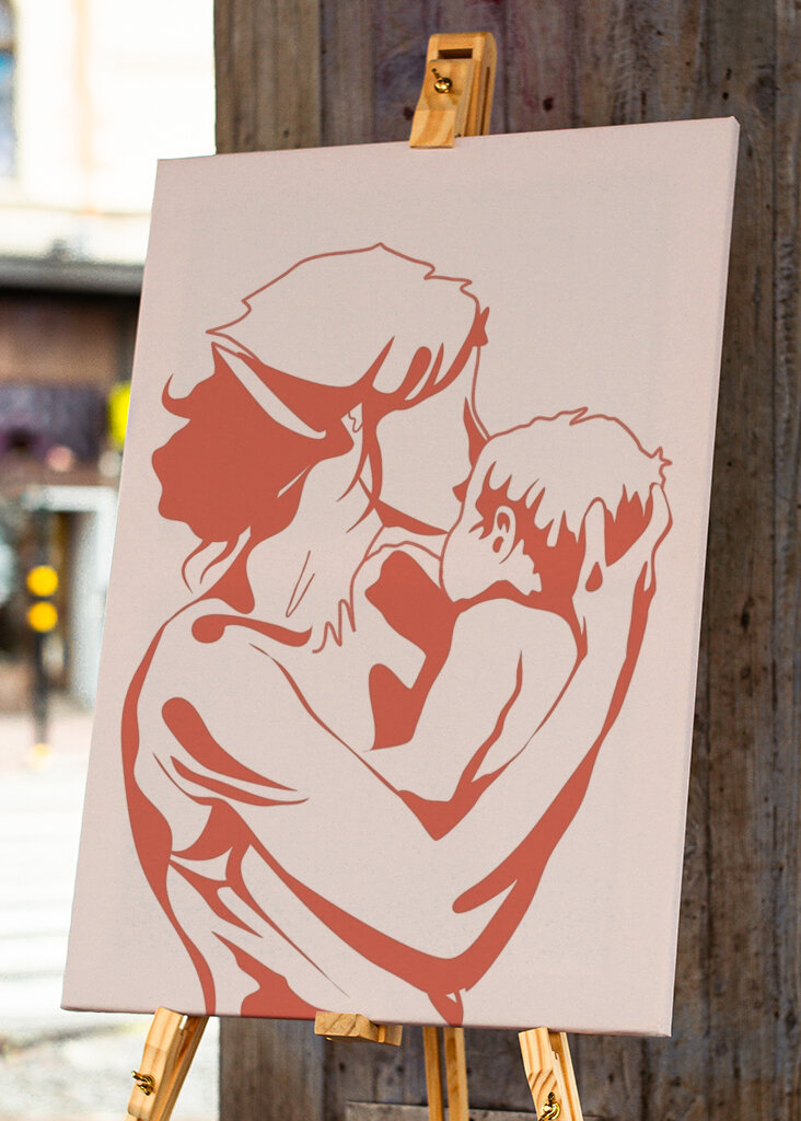 Abraço terno da mãe