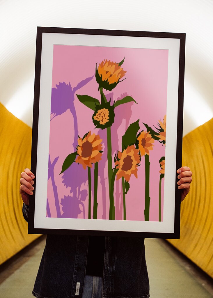 Sonnenblumen-Schatten