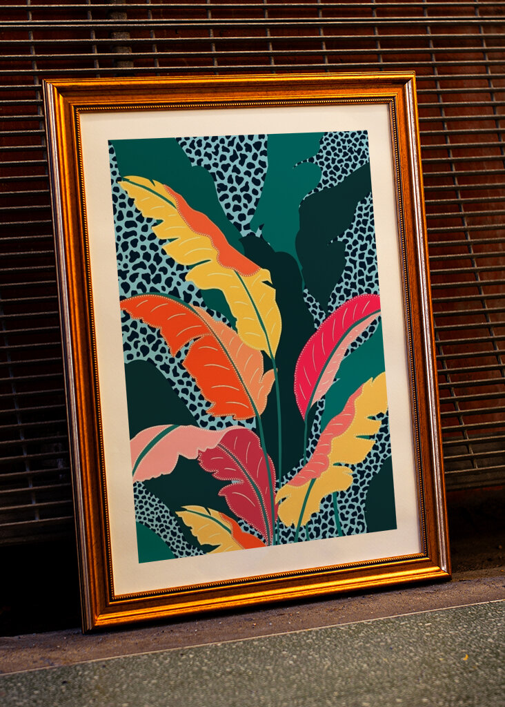 Dschungel-Blatt-Vibes