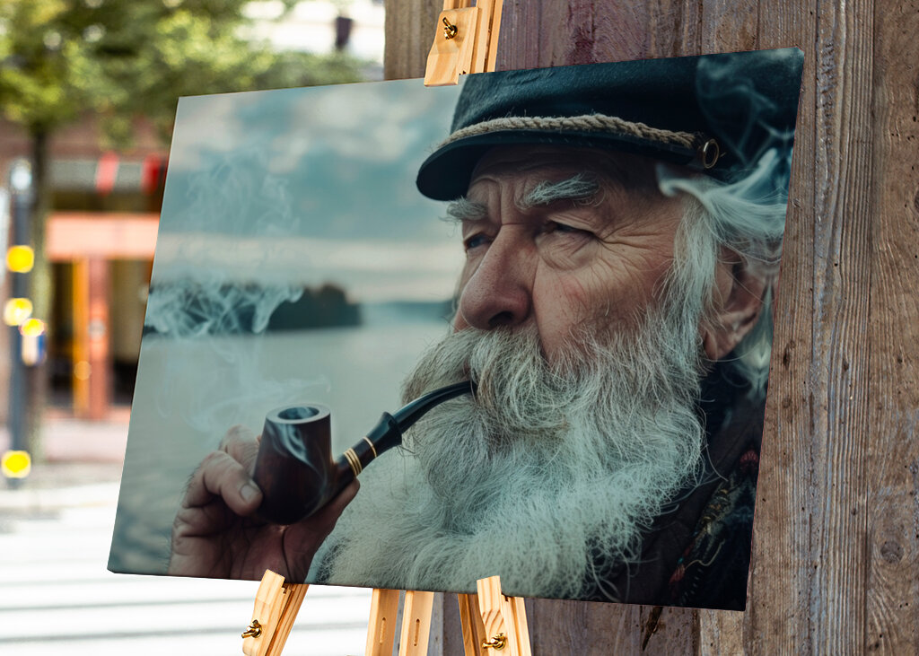 Båtkapten med skägg