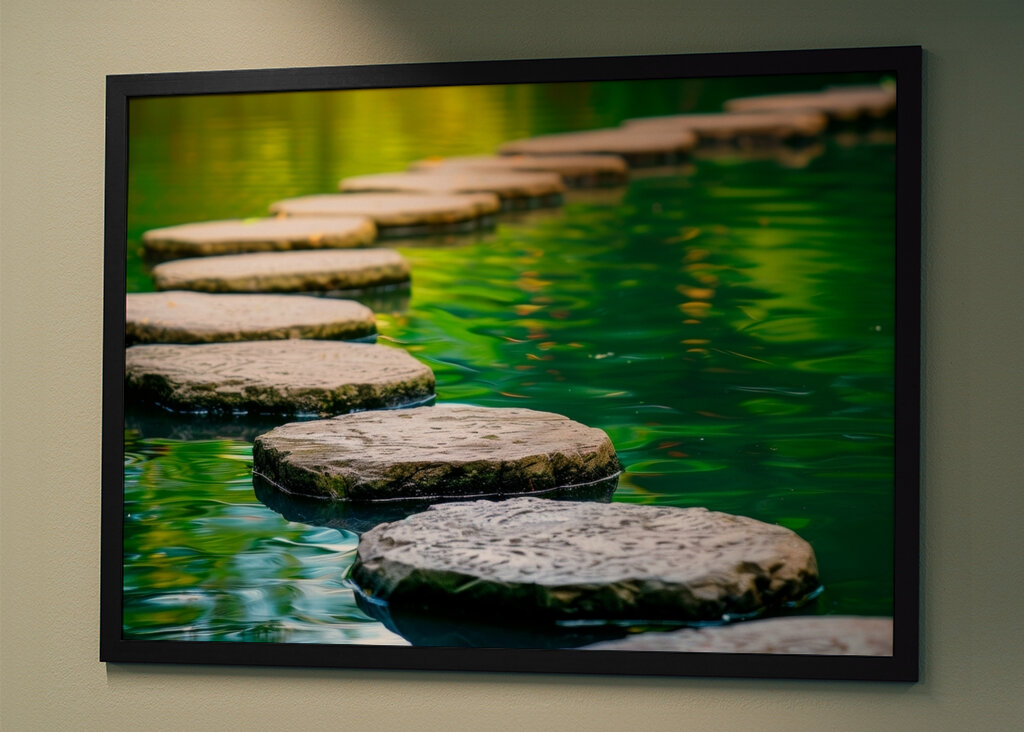 rocas circulares en agua 