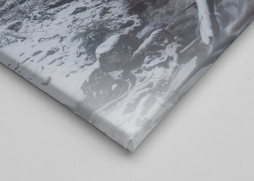 Wodospad zimą i mróz