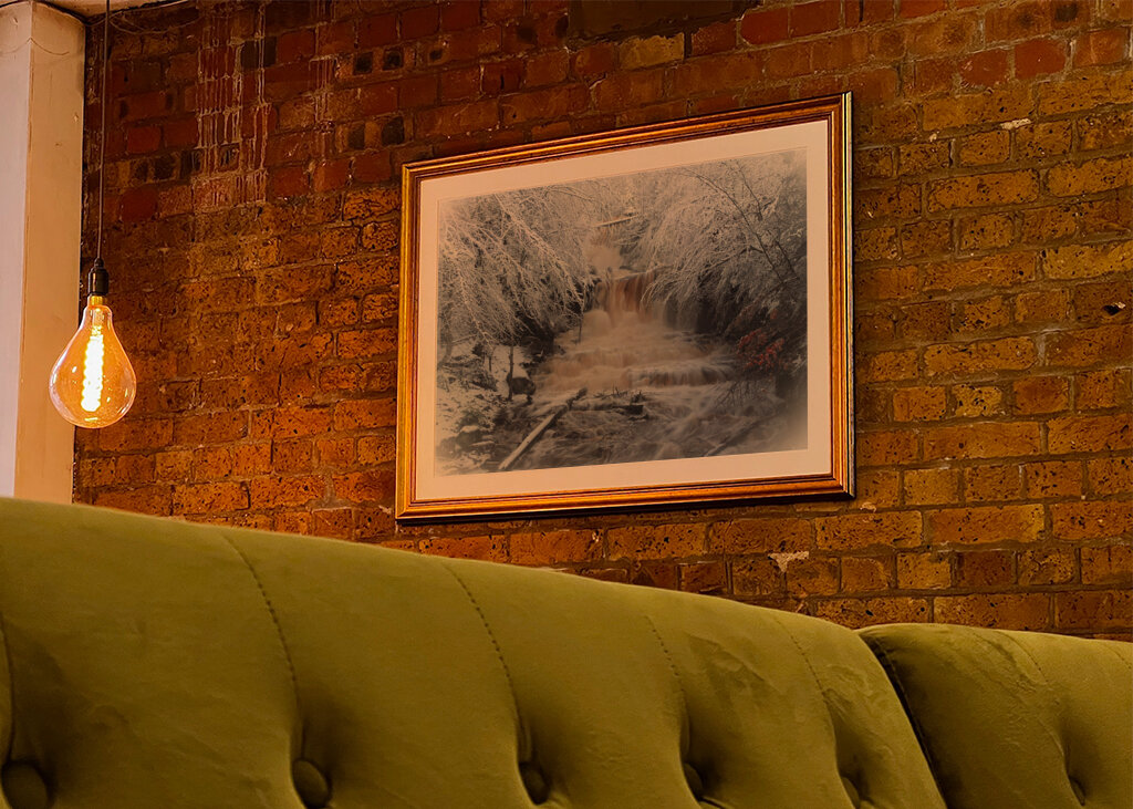 Wodospad zimą i mróz