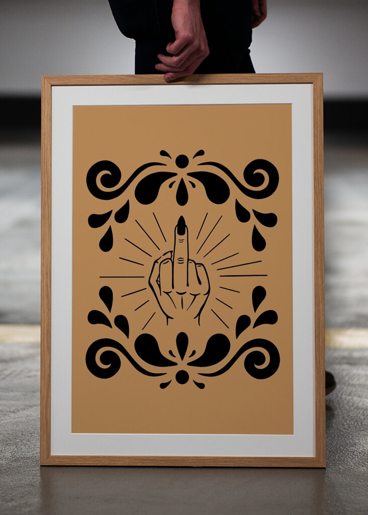 Fick dich sehr viel gelb/schwarz