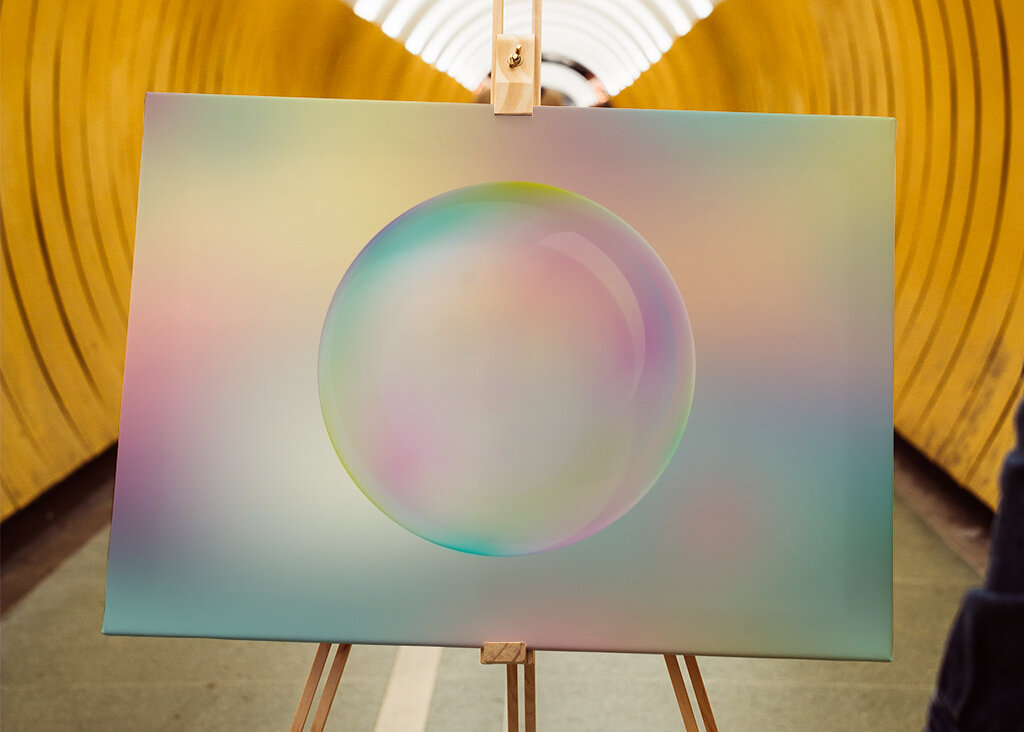 Bulle de savon irisée 