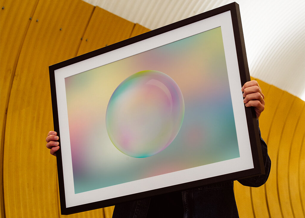 Bulle de savon irisée 