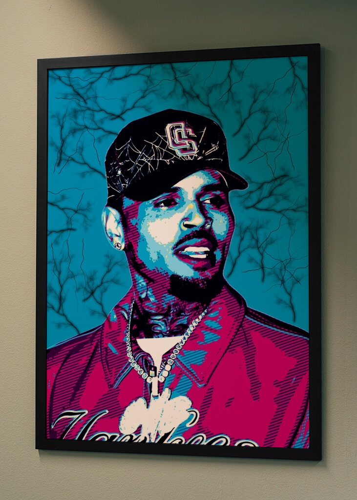 Chris Brown Pop Art Style