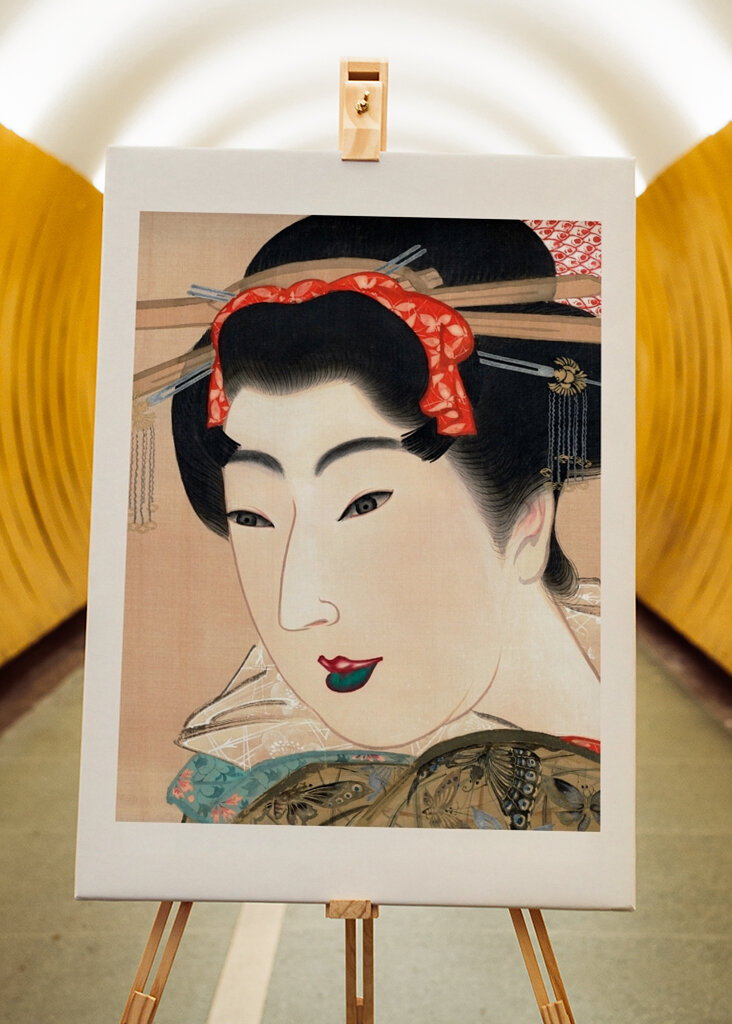 Elegant Geisha Portræt