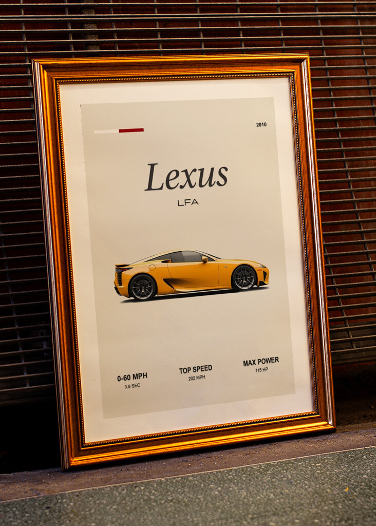Lexus LFA posters & prints by Wrapped speed - Printler