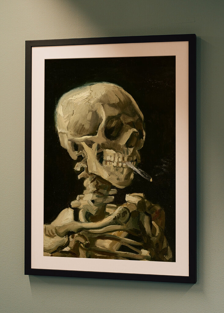 Silencio de calavera humeante