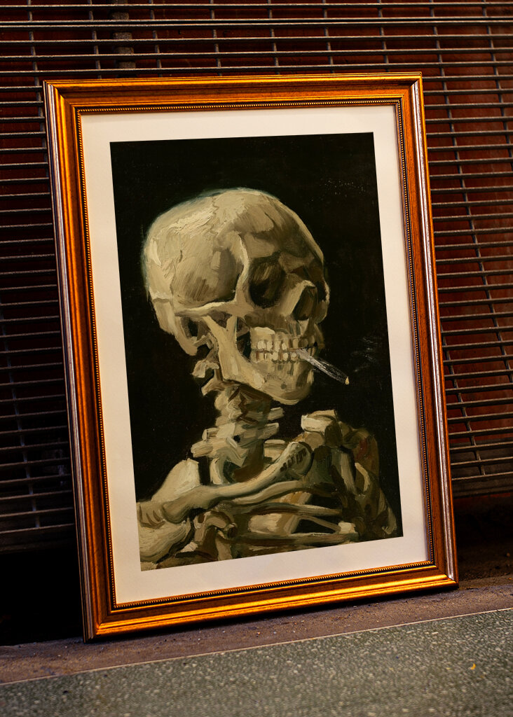 Silencio de calavera humeante