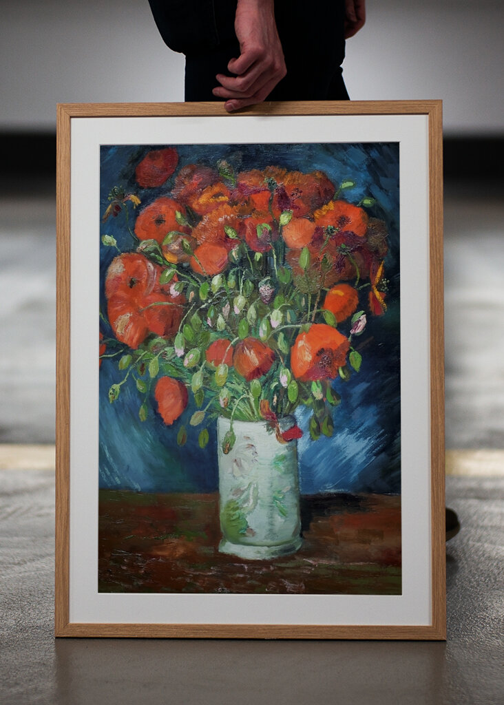 Lebendige Mohn-Vase