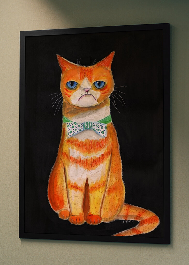 Grumpy kat i butterfly