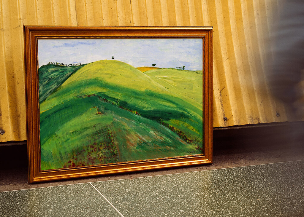 Glooiende groene heuvels