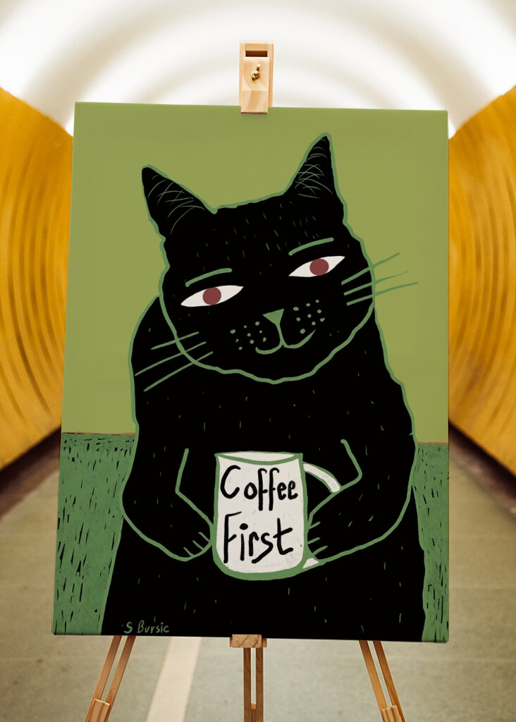 Kawowa rozkosz dla kota