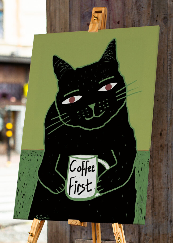 Kawowa rozkosz dla kota