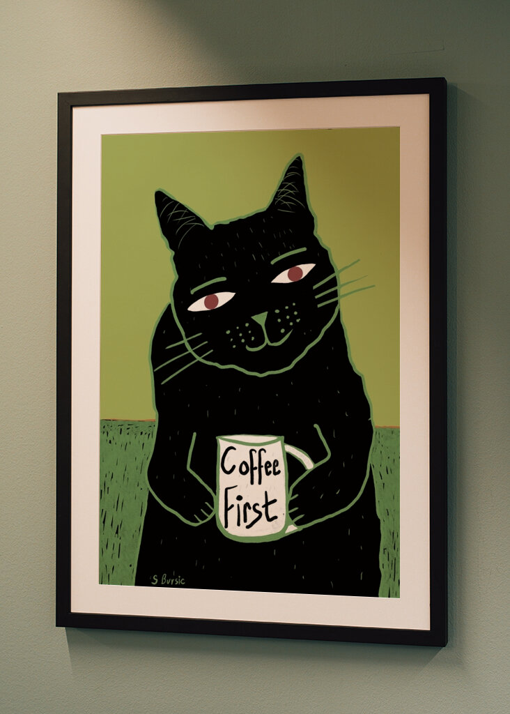 Kawowa rozkosz dla kota