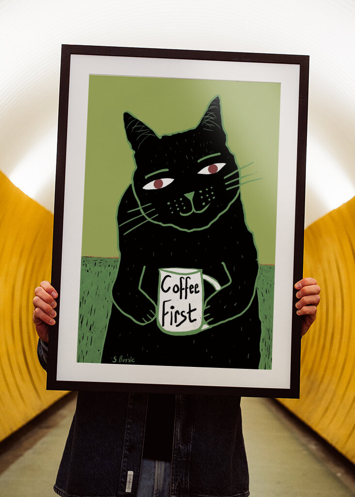 Kawowa rozkosz dla kota