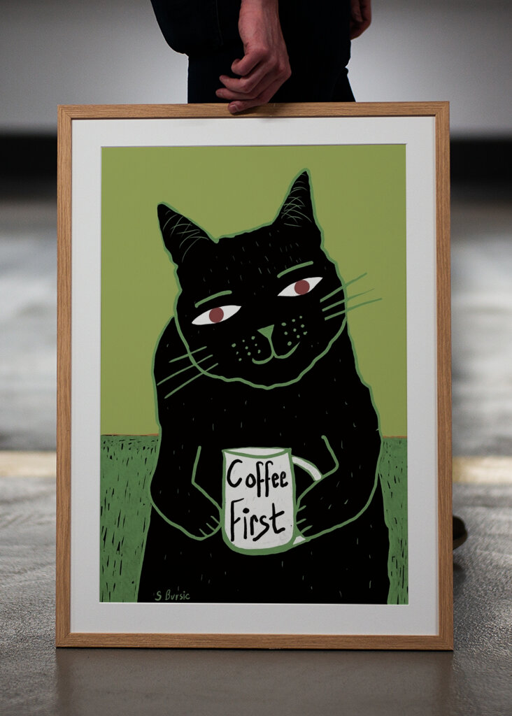 Kawowa rozkosz dla kota