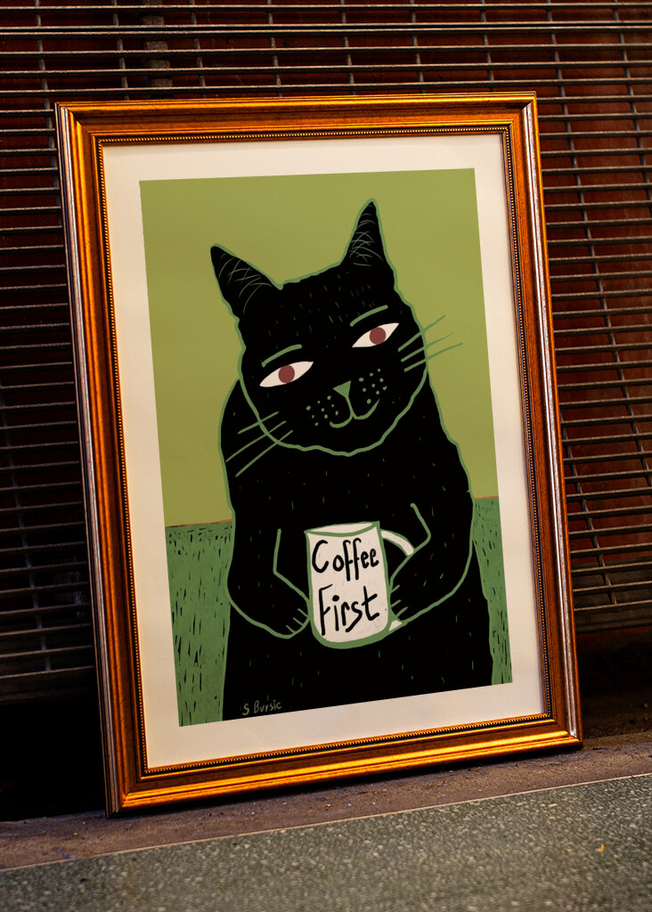 Kawowa rozkosz dla kota