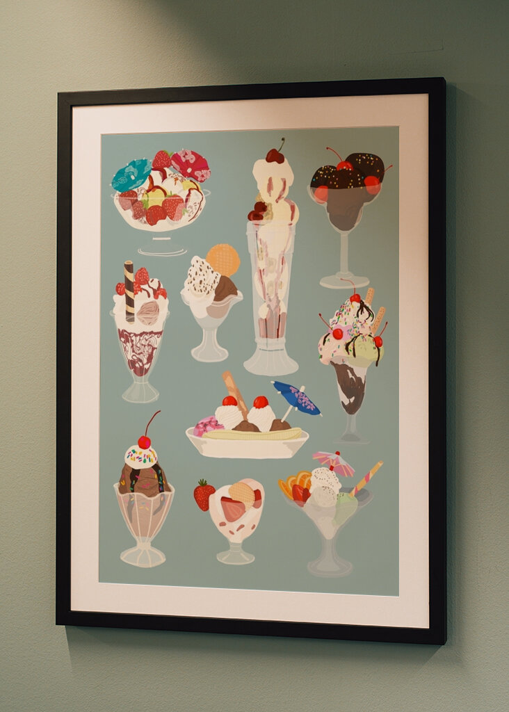 Süße Eisbecher-Träume