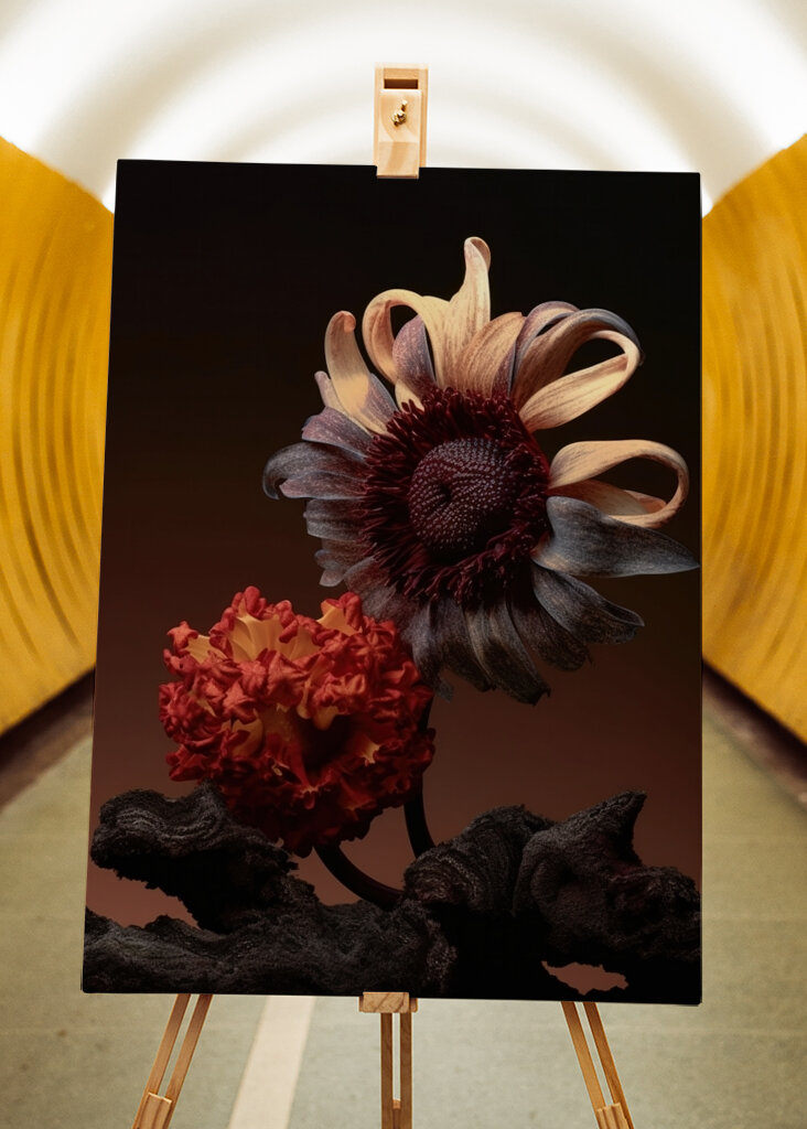 Okvětní lístky v plamenné symfonii