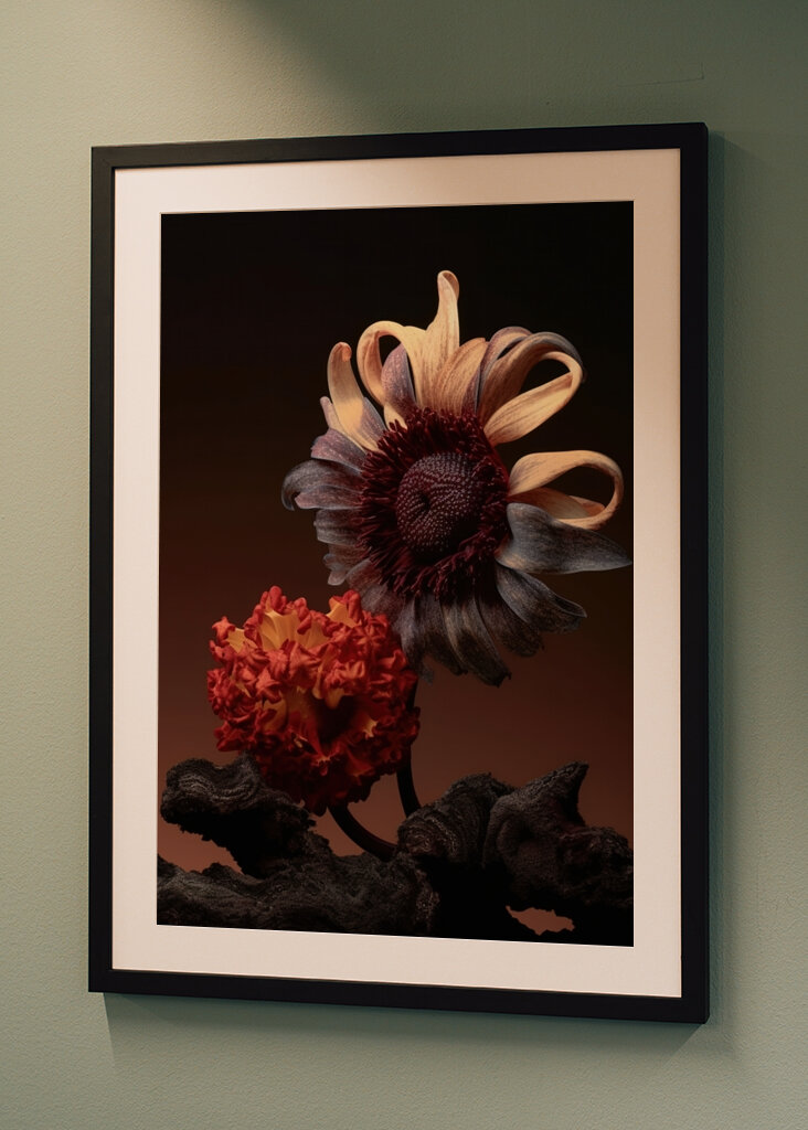 Okvětní lístky v plamenné symfonii