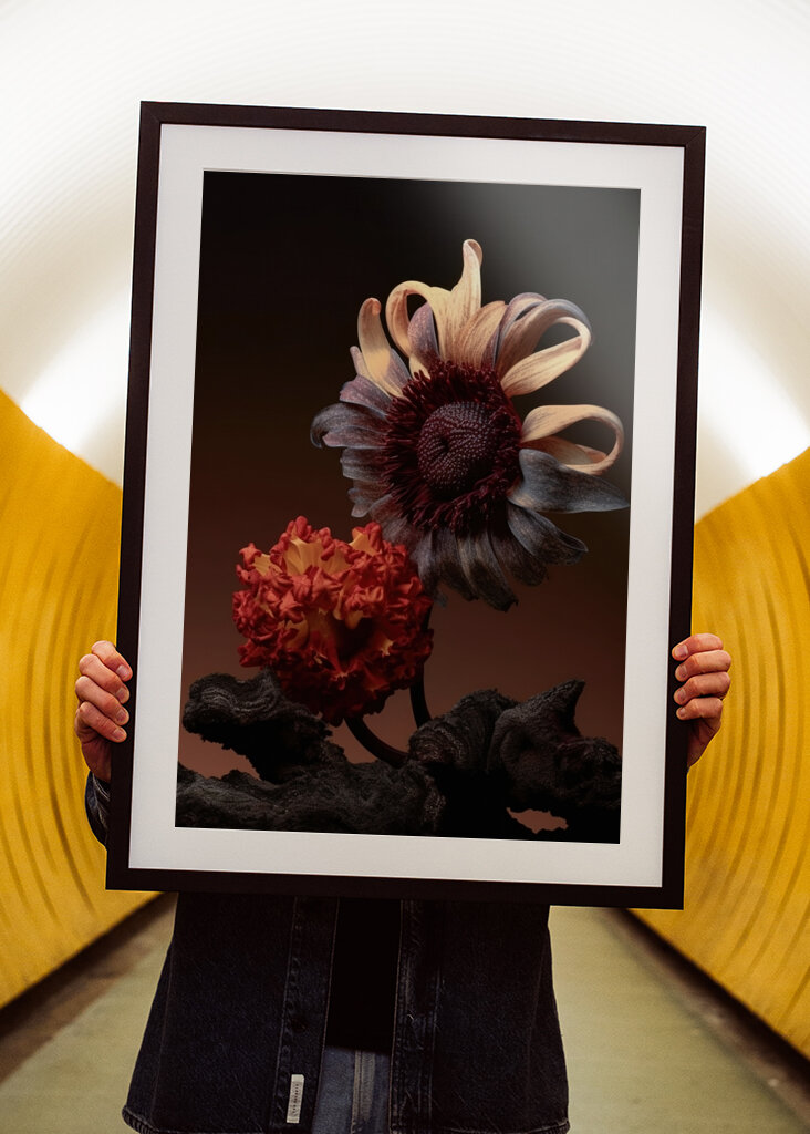 Okvětní lístky v plamenné symfonii