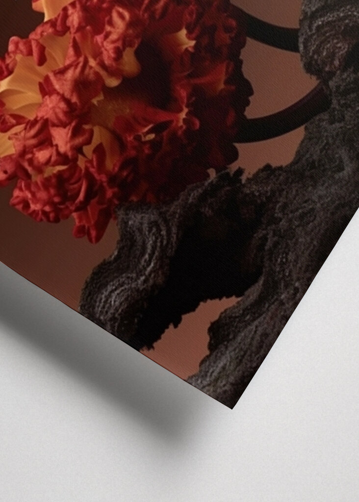 Okvětní lístky v plamenné symfonii