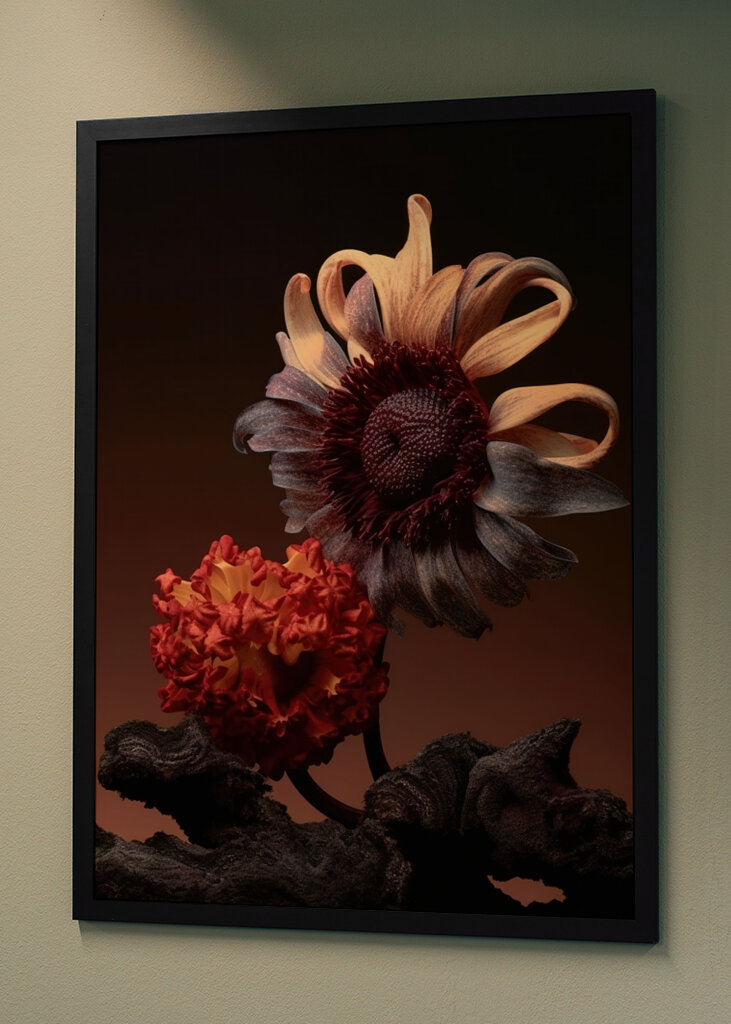 Okvětní lístky v plamenné symfonii