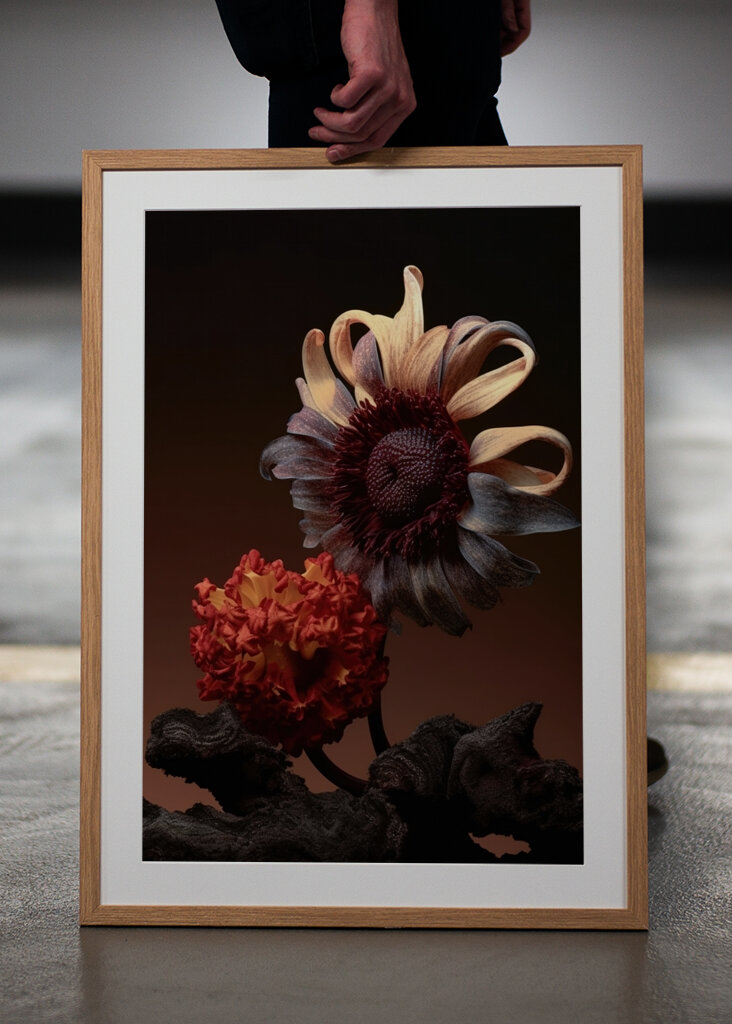 Okvětní lístky v plamenné symfonii