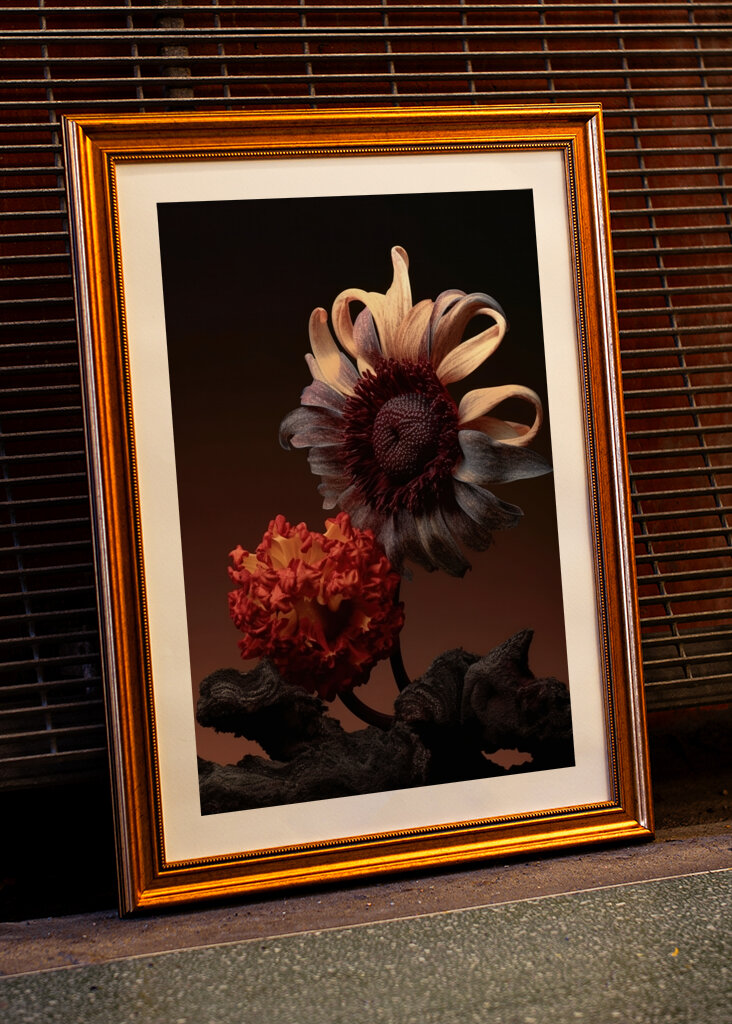 Okvětní lístky v plamenné symfonii