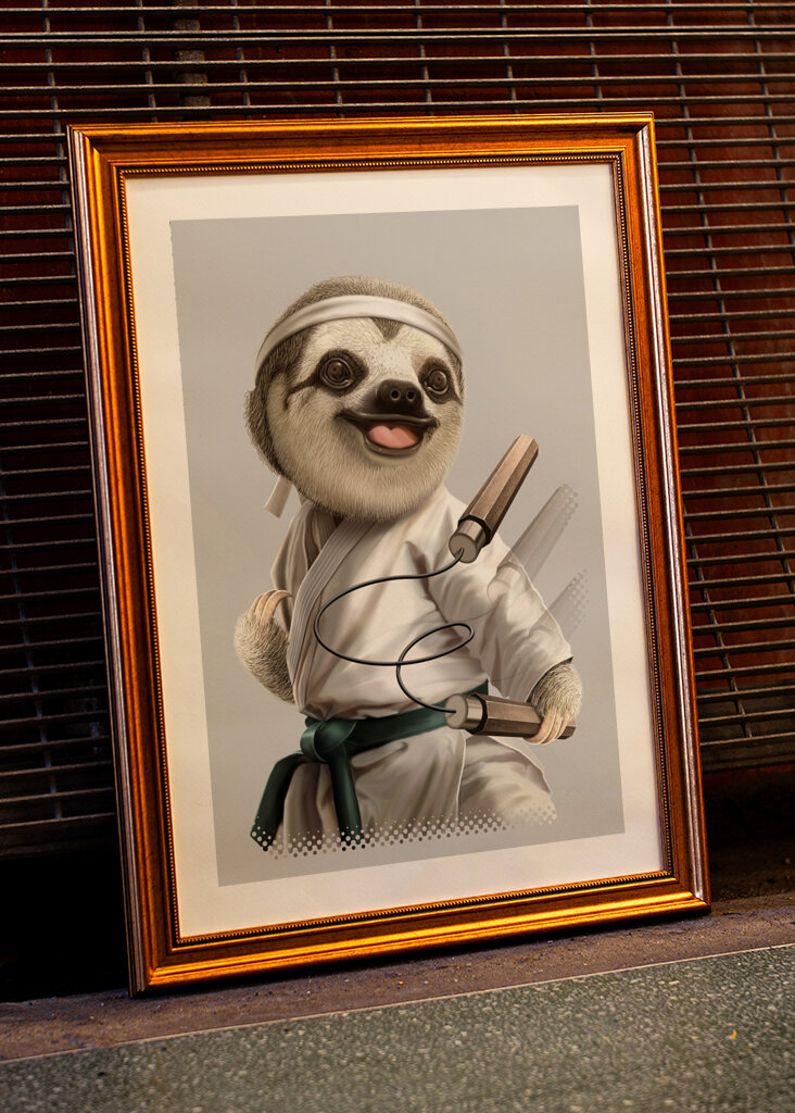 Sloth Karate Champion