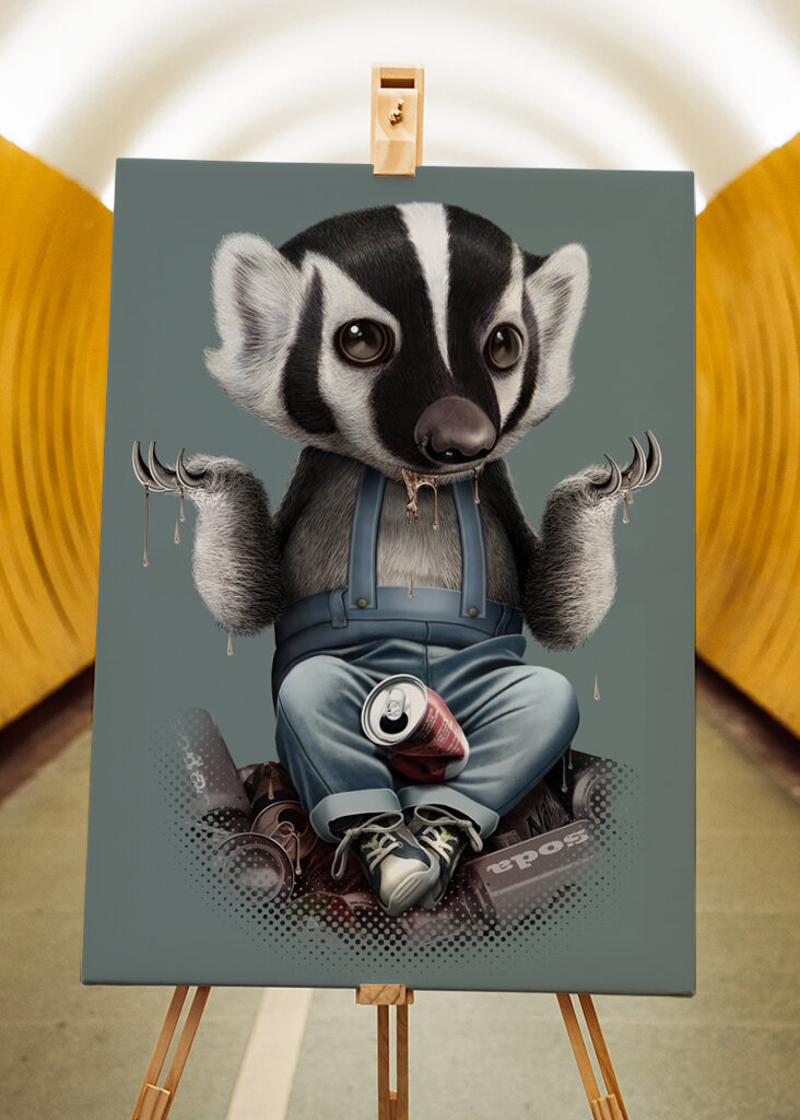 Playful Badger Charm