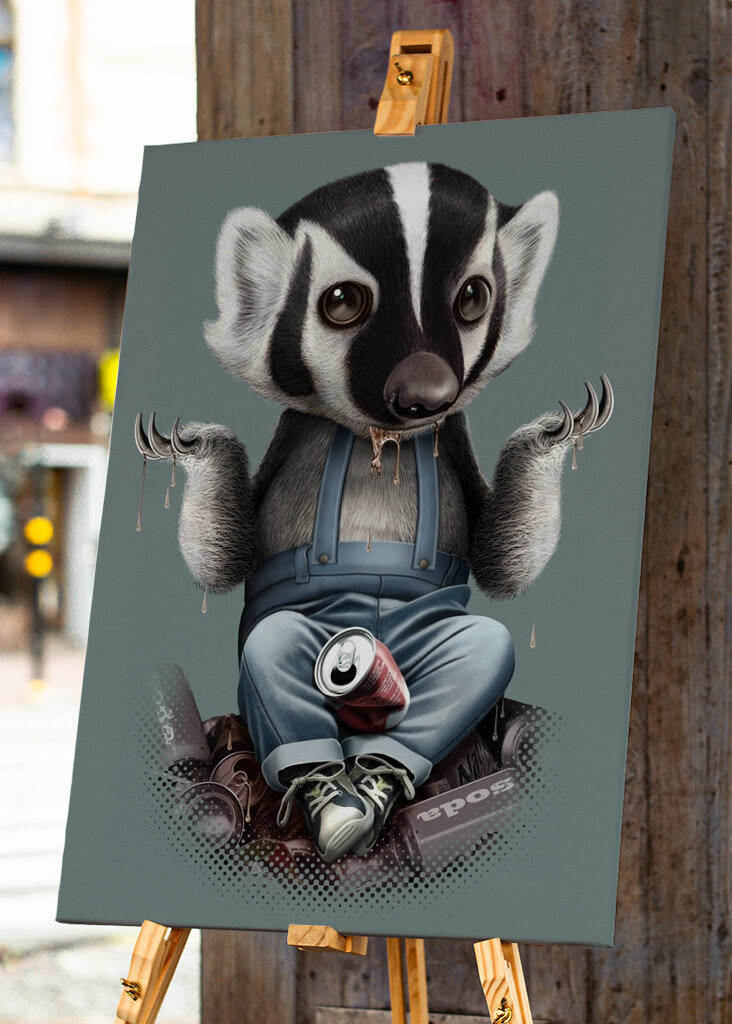 Playful Badger Charm