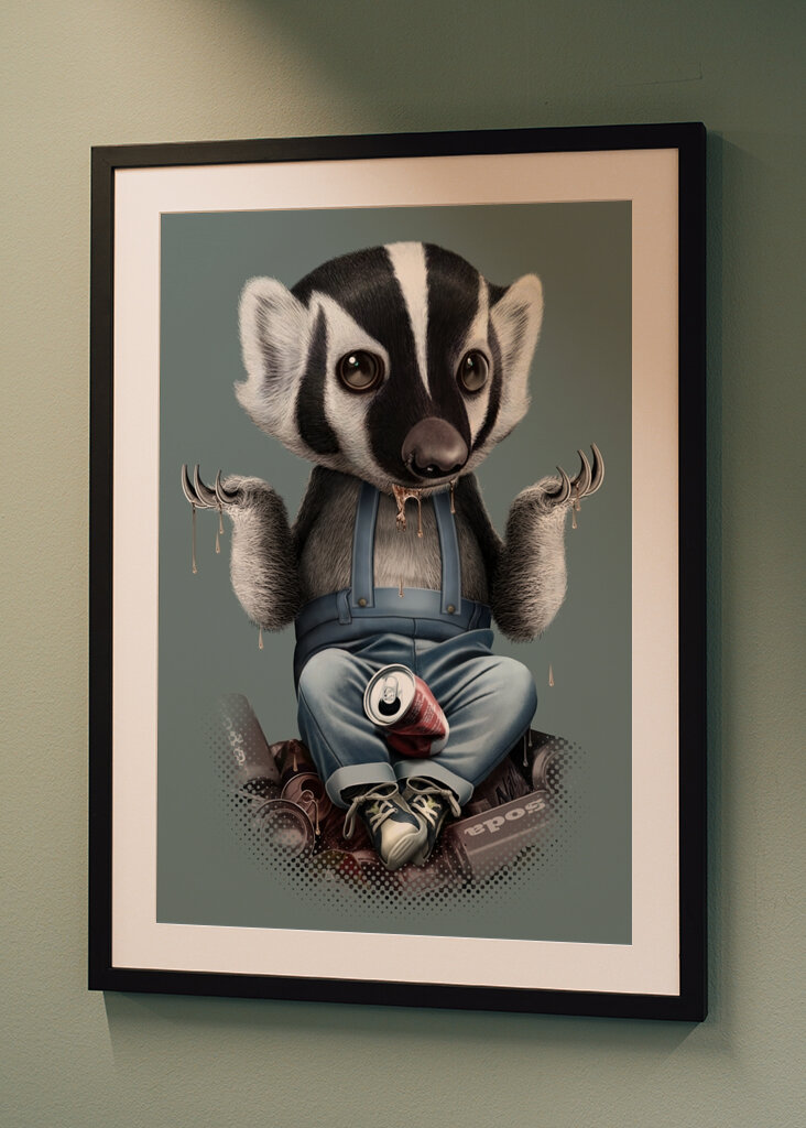 Playful Badger Charm