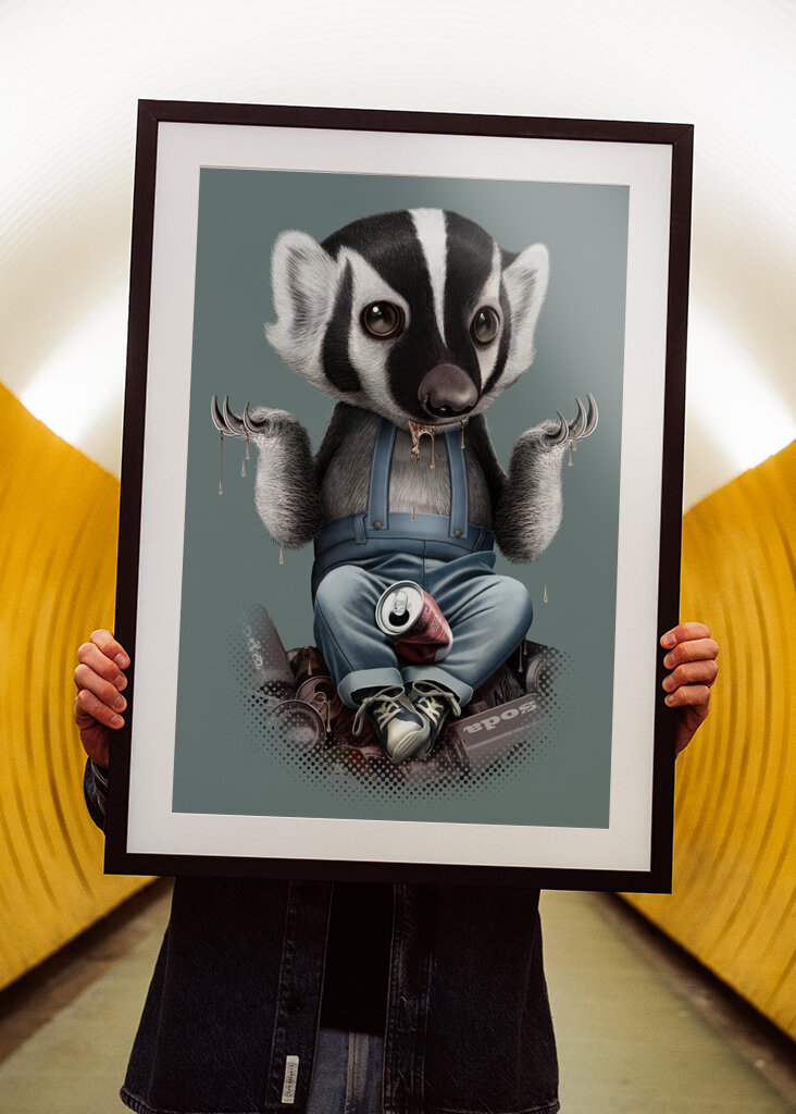 Playful Badger Charm