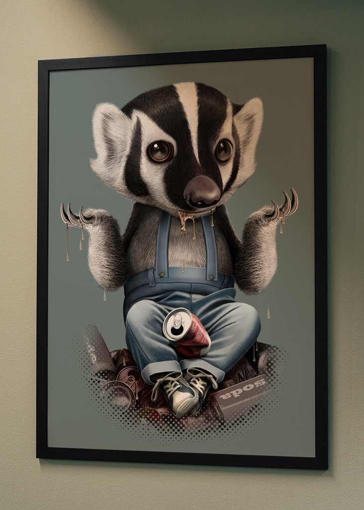 Playful Badger Charm