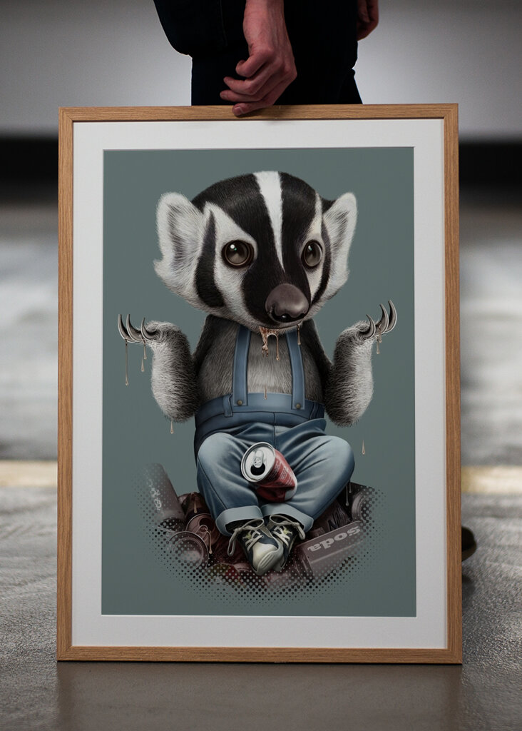 Playful Badger Charm