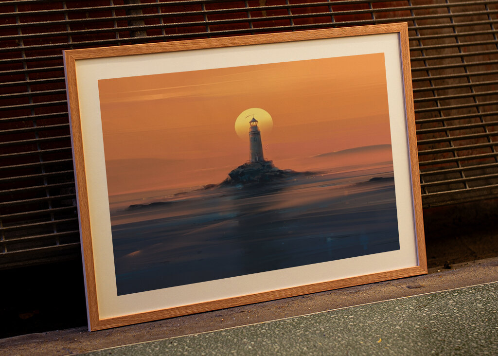 Leuchtfeuer in der Dämmerung