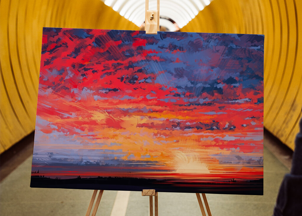 Vibrante resplandor del atardecer