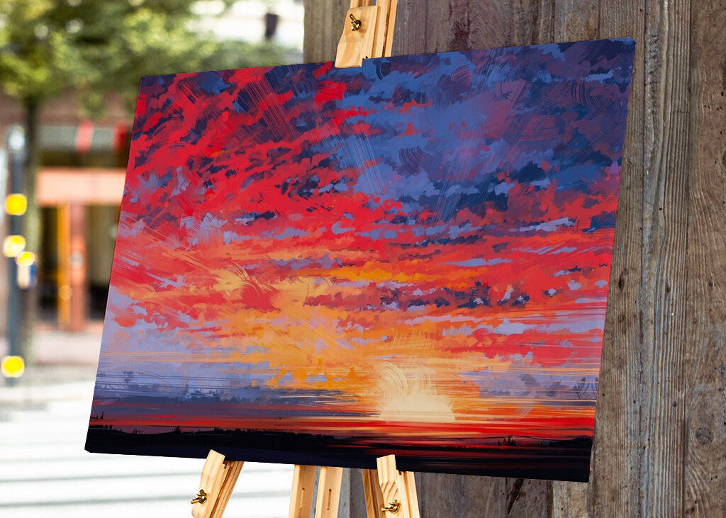 Vibrante resplandor del atardecer