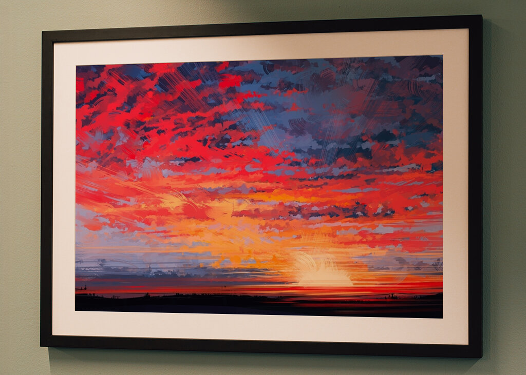 Vibrante resplandor del atardecer