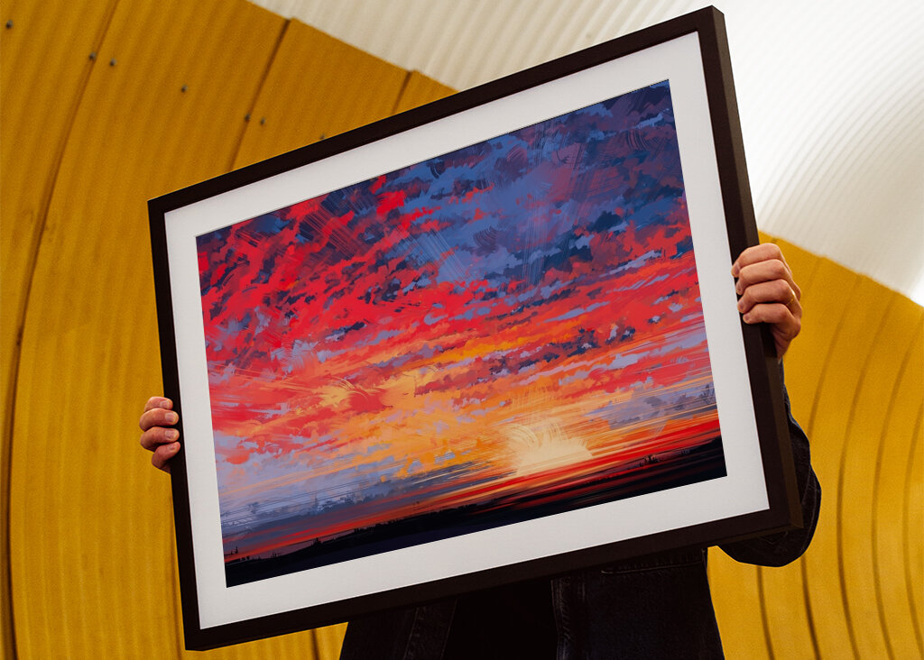 Vibrante resplandor del atardecer