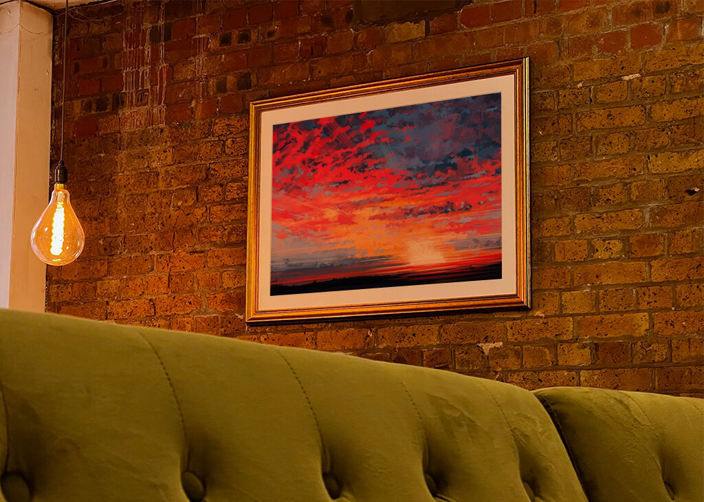 Vibrante resplandor del atardecer