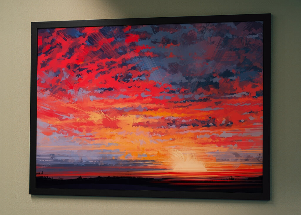 Vibrante resplandor del atardecer