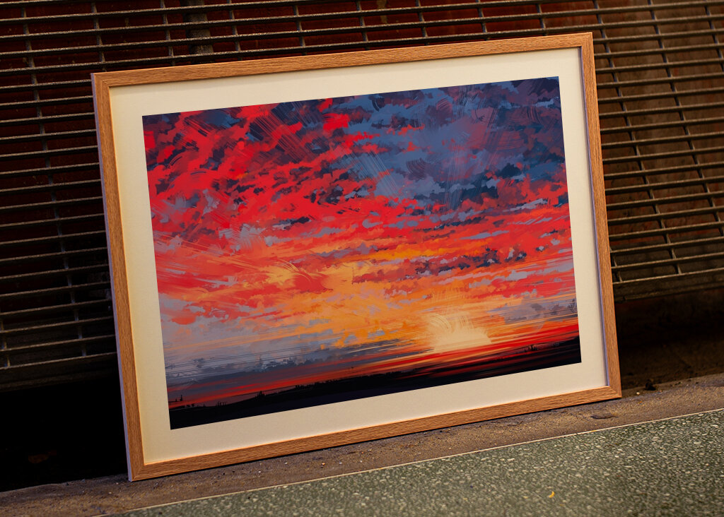 Vibrante resplandor del atardecer